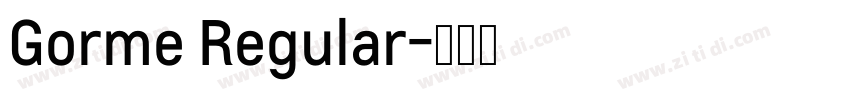 Gorme Regular字体转换